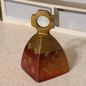 Vintage Brass and Red Bell
